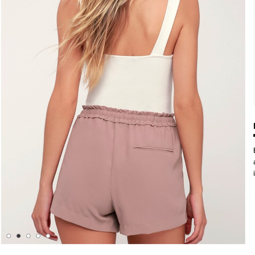 Lulu's Jest Mauve Drawstring Shorts - image 2